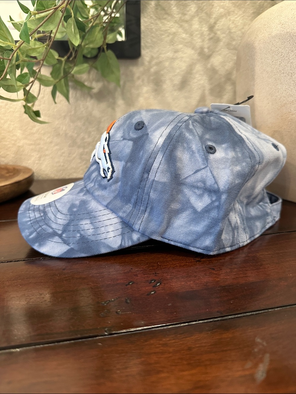 Denver Broncos Women's Tie-Dye Cap - Blue/Orange/White - Picture 8 of 8